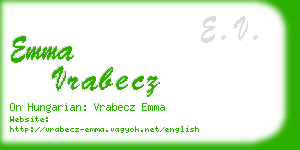 emma vrabecz business card
